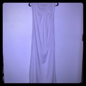 WHITE STRAPLESS DRESS